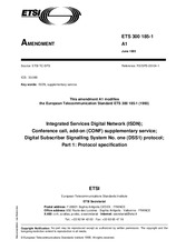 Standard ETSI ETS 300185-1-ed.1/Amd.1 20.6.1995 preview