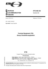 Standard ETSI ETS 300242-ed.1 31.12.1992 preview