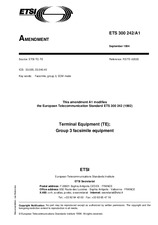 Standard ETSI ETS 300242-ed.1/Amd.1 15.9.1994 preview