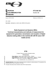 Standard ETSI ETS 300338-ed.1 15.11.1995 preview