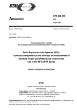 Standard ETSI ETS 300373-ed.1/Amd.1 31.8.1997 preview