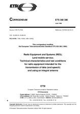 Standard ETSI ETS 300390-ed.1/Cor.1 15.6.1996 preview