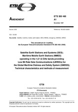 Standard ETSI ETS 300460-ed.1/Amd.1 30.11.1997 preview