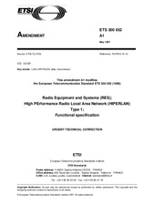 Standard ETSI ETS 300652-ed.1/Amd.1 15.5.1997 preview