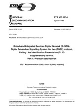 Standard ETSI ETS 300663-1-ed.1 15.9.1996 preview