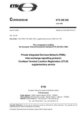 Standard ETSI ETS 300693-ed.1/Cor.1 30.6.1998 preview