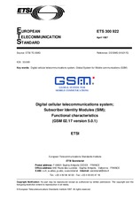 Standard ETSI ETS 300922-ed.1 30.4.1997 preview