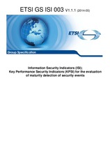 Standard ETSI GS ISI 003-V1.1.1 13.5.2014 preview