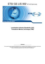 Preview ETSI GS LIS 002-V1.4.2 11.2.2013