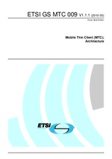 Standard ETSI GS MTC 009-V1.1.1 7.5.2010 preview