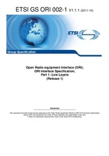 Standard ETSI GS ORI 002-1-V1.1.1 4.10.2011 preview