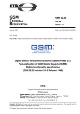 Standard ETSI GTS GSM 02.22-V5.4.0 31.7.1998 preview