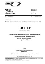 Standard ETSI GTS GSM 02.79-V5.0.0 31.7.1996 preview