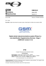 Standard ETSI GTS GSM 02.81-V5.1.0 30.1.1998 preview