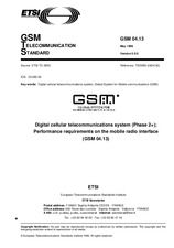 Standard ETSI GTS GSM 04.13-V5.0.0 30.5.1996 preview