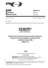 Standard ETSI GTS GSM 07.01-V5.0.1 15.4.1996 preview