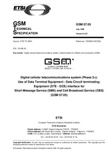 Standard ETSI GTS GSM 07.05-V5.0.0 31.7.1996 preview