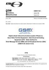 Standard ETSI GTS GSM 07.05-V5.5.0 31.1.1998 preview