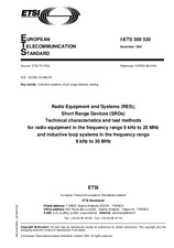 Standard ETSI I-ETS 300330-ed.1 30.12.1994 preview