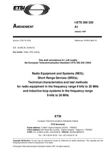 Standard ETSI I-ETS 300330-ed.1/Amd.1 15.1.1997 preview