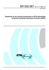 Preview ETSI SR 002087-V1.1.1 10.12.1998
