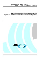 Standard ETSI SR 002176-V1.1.1 28.3.2003 preview