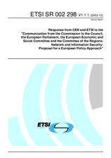 Standard ETSI SR 002298-V1.1.1 18.12.2003 preview