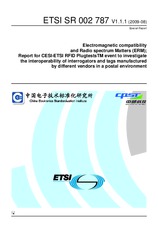 Standard ETSI SR 002787-V1.1.1 19.8.2009 preview