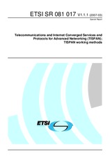 Standard ETSI SR 081017-V1.1.1 27.3.2007 preview