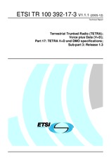 Standard ETSI TR 100392-17-3-V1.1.1 15.12.2005 preview