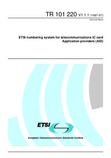 WITHDRAWN ETSI TR 101220-V1.1.1 30.7.1997 preview