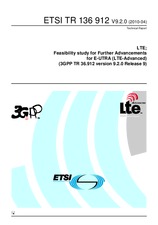 Standard ETSI TR 136912-V9.2.0 7.4.2010 preview