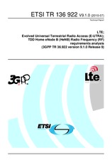 Standard ETSI TR 136922-V9.1.0 9.7.2010 preview
