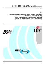 Standard ETSI TR 136922-V10.0.0 27.5.2011 preview