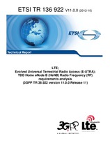 Standard ETSI TR 136922-V11.0.0 18.10.2012 preview