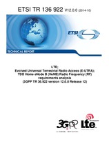 Standard ETSI TR 136922-V12.0.0 28.10.2014 preview