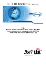 Standard ETSI TR 136927-V10.1.0 21.10.2011 preview