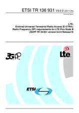 Standard ETSI TR 136931-V9.0.0 27.5.2011 preview