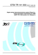 Standard ETSI TR 141033-V4.0.1 3.5.2001 preview