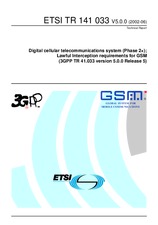 Standard ETSI TR 141033-V5.0.0 27.6.2002 preview