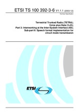 Standard ETSI TS 100392-3-6-V1.1.1 18.12.2003 preview