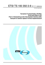 Standard ETSI TS 100392-3-8-V1.1.1 3.4.2008 preview