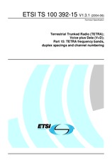 Standard ETSI TS 100392-15-V1.3.1 4.6.2004 preview