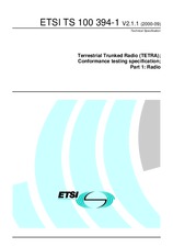 Standard ETSI TS 100394-1-V2.1.1 20.9.2000 preview