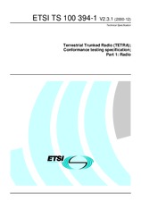 WITHDRAWN ETSI TS 100394-1-V2.2.1 20.9.2000 preview