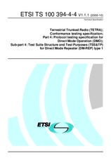 Standard ETSI TS 100394-4-4-V1.1.1 23.10.2000 preview