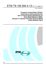 Standard ETSI TS 100394-4-13-V1.1.1 30.10.2000 preview