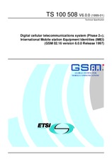 Standard ETSI TS 100508-V6.0.0 11.1.1999 preview