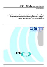 Standard ETSI TS 100514-V6.0.0 22.1.1999 preview