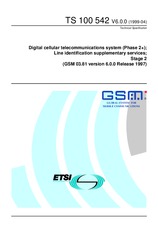 Standard ETSI TS 100542-V6.0.0 29.4.1999 preview